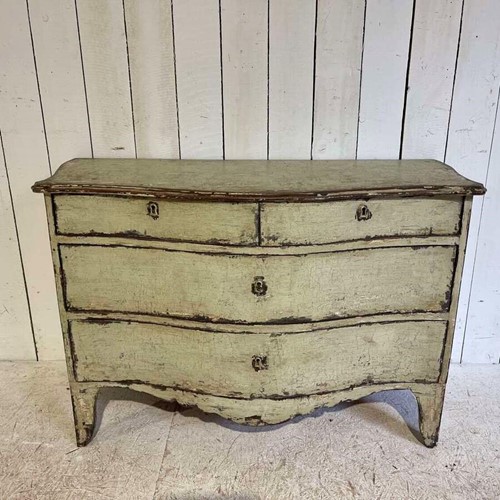 Painted Serpentine Italian commode circa 1800