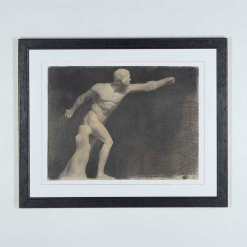 20th Century Classical Study in Charcoal