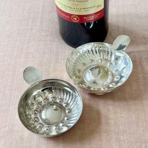 Two French vintage taste du vin dishes