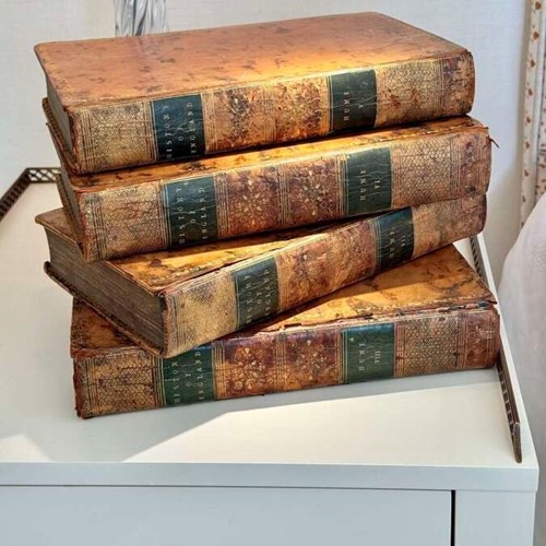 19Thc Decorative Leather Bound Books History Of England