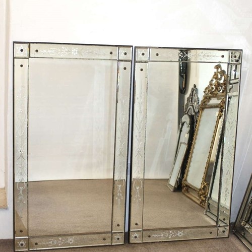 Pair Of Handsome 1940S Venetian Style Mirrors