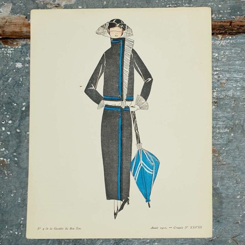 No 4 De La Gazette Du Bon Ton Pocket Pochoir French 1922
