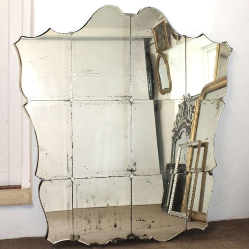 Very Unusual Large Vintage Italian Mirror