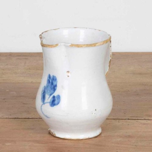 French Tin glazed Earthenware Jug c.1800