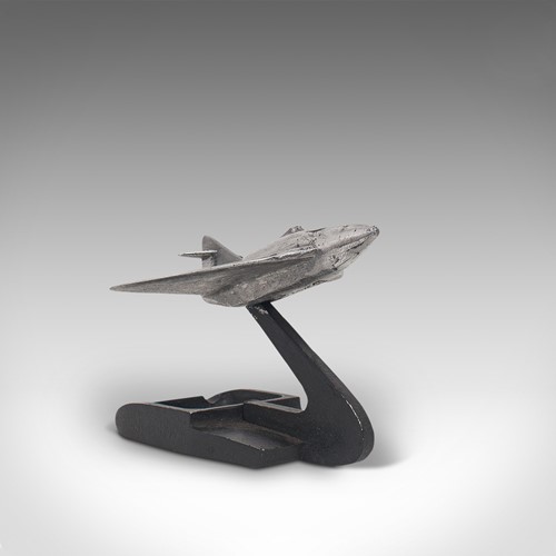 Vintage Jet Plane, English, Alloy, Decorative, Desk, Ornament, Jet Age, C.1960