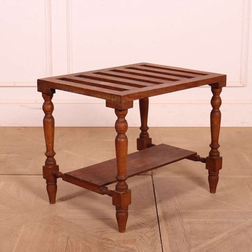 English Oak Luggage Stand