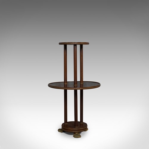 Antique Dumb Waiter, English, Victorian, Mahogany, Tiered, Empire, Circa 1880