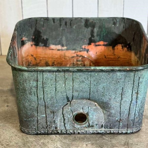 19Th Century Verdigris Copper Planter