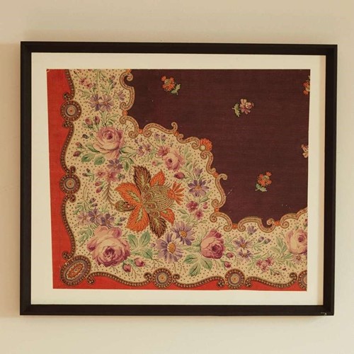Textile Design Framed French 19th Century