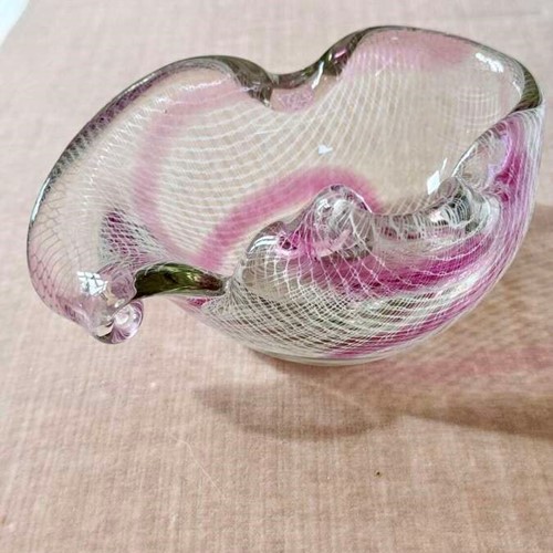 Mid Century Harrachov Czech glass bowl by Milos Pulpitel C1950