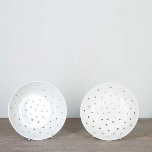 Pair of Ironstone Draining Dishes