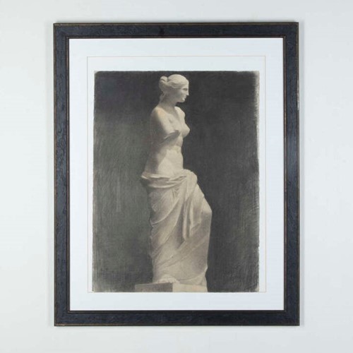 20th Century Classical Study in Charcoal