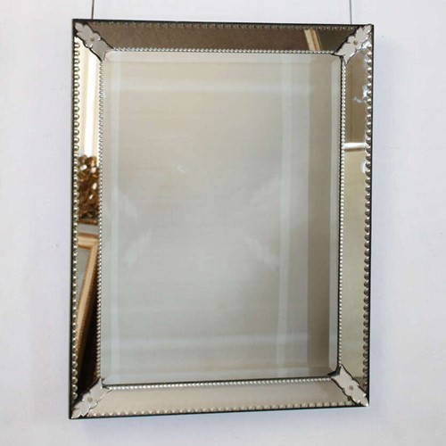 Mid-20Th Century Mirror With Scallop Cut Edges
