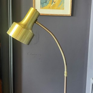 Vintage 5 Lamp / Arm Ormolu Brass Chandelier - The Hoarde Vintage