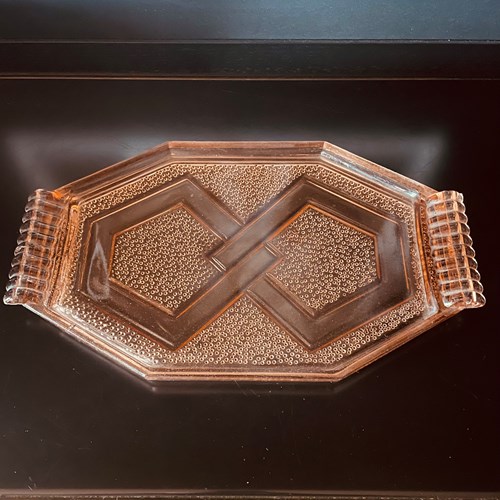 1930S French Pressed Glass Tray