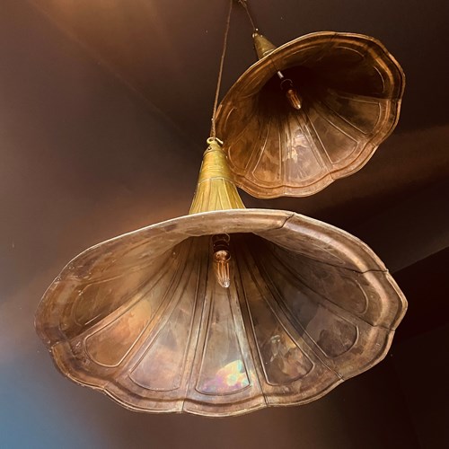 Brass Gramophone Horn Pendants