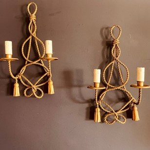 Pair Of Italian Rope & Tassel Wall ...