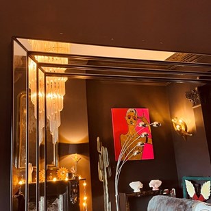 Art Deco Revival Mirror (Matching C...
