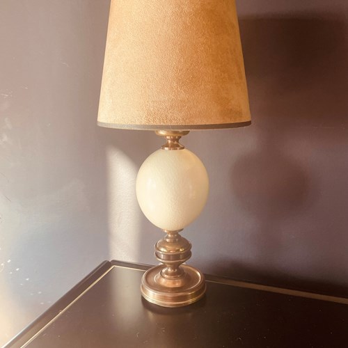 Belgian Ostrich Egg Table Lamp