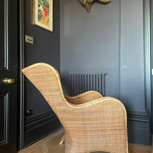 Excellent Bamboo & Rattan Wingback Chair