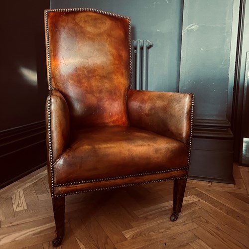 French Leather Club Chair