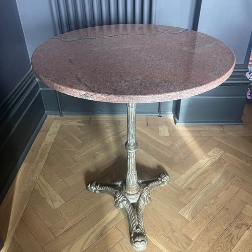 Dark Pink & Grey Granite Bistro Table