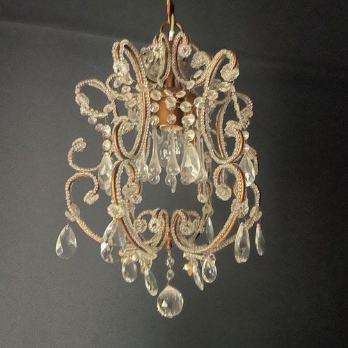Mid Century Italian Beaded Chandelier