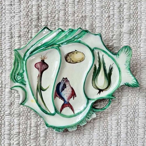 Vintage Italian ceramic hors d’oeuvres plate
