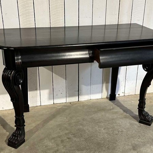 Irish ebonised console table circa 1840