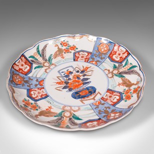 Antique Imari Plate, Japanese, Hand...
