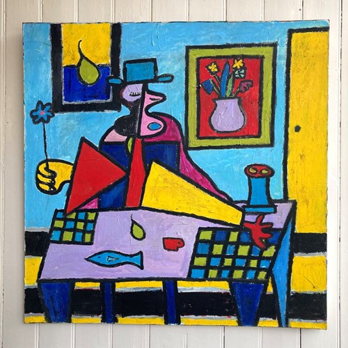 Colourful Cubist Painting