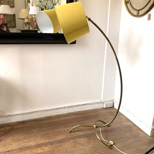 Curvy Brass Floor Lamp
