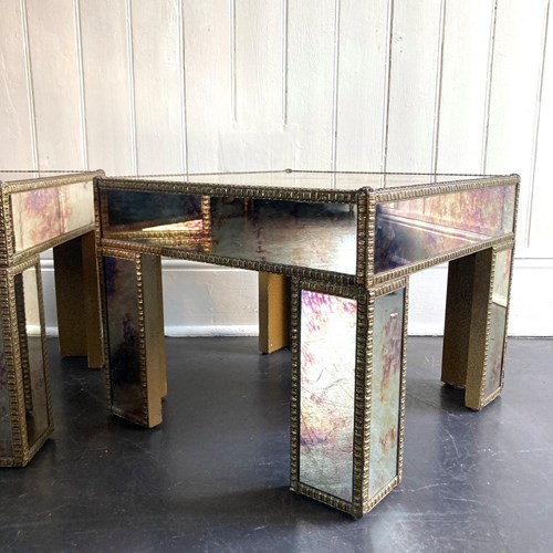 Spanish Mirrored Side Tables