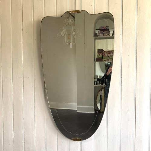 1950S Italian Frameless Mirror