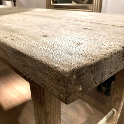 Bleached Oak Rustic Farmhouse Table