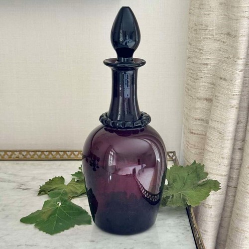 Early 20th C Amethyst glass decanter