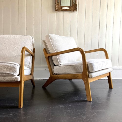 Mid Century Open Armchairs
