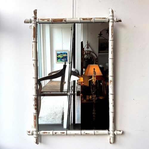 White Bamboo Mirror