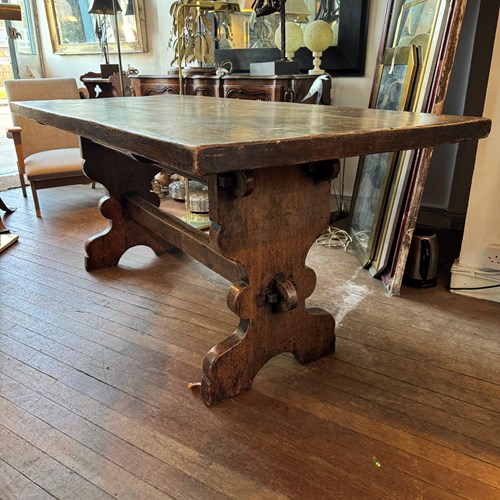 Oak Trestle Table