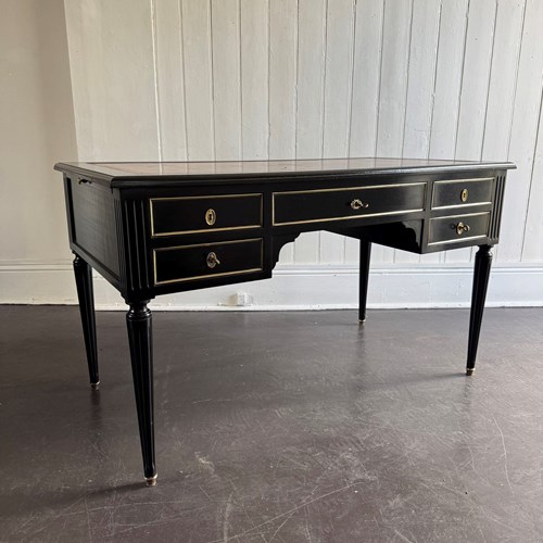 20Th Century Ebonised Bureau Plat Desk