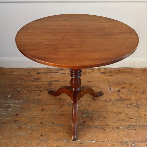 19Th Century English Fruitwood Tilt Top Table