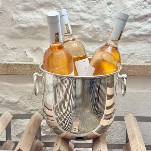 Mid Century Modern Italian Silver Plated Wine & Champagne Cooler Bucket
