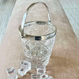 Edwardian Silver & Crystal Ice Buck...