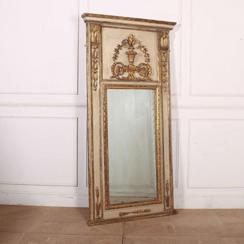 French Original Painted Trumeau Mirror