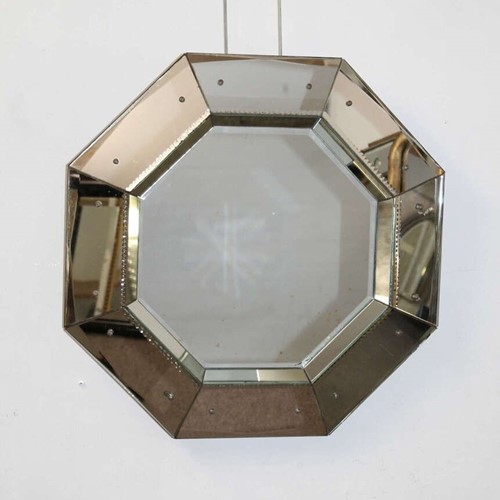 Vintage Circular Octagonal Italian Mirror