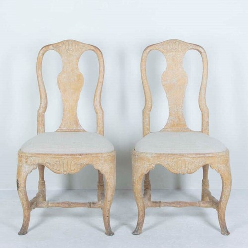Pair of 18th Century Swedish Side Chairs