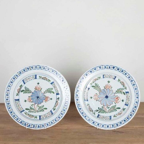 Pair Of Late 18Th Century Delft Chargers
