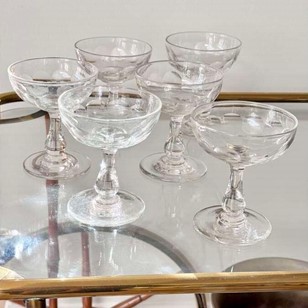 6 Antique Val Saint Lambert Glass C...