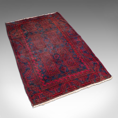 Vintage Decorative Baluchi Rug, Middle Eastern, Hall, Lounge Carpet, Circa 1930