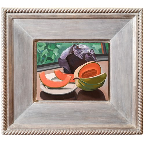 Auguste Herbin (1882–1960), “Nature Morte Au Melon”, Oil On Canvas, C.1930